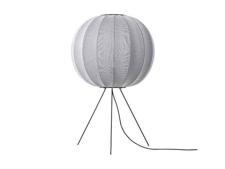 Made By Hand Lampe sur pied Knit-Wit 60 Round Medium Silver