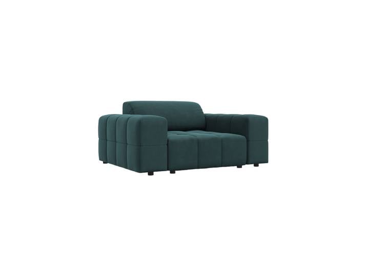 Design Sessel „Luc“ Samt Petrol CXL by Christian Lacroix