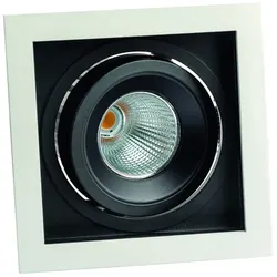 Rutec Projekt LED Einbaustrahler CORU-50K, IP20, 1-flammig, quadratisch, kardanisch, exkl. Leuchtmittel / Fassung / BG, weiß RUP-PEG501