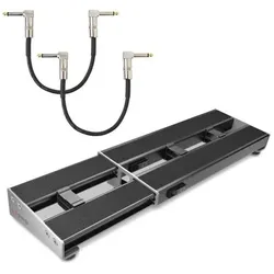 D'Addario Daddario XPND-01 Pedalboard mit 2x Patchkabel (Pedalboard), Zubehör Instrumente