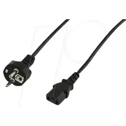 NKSK 500 SW GG - Netzkabel, Schutzkontaktstecker, 5 m, schw, C13