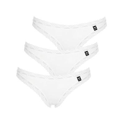 String LIKE IT "3er Pack Damen String Olivia", Damen, Gr. S, weiß, Stoff, Obermaterial: 92% Polyamid PA. 8% Elasthan EL., Unterhosen String