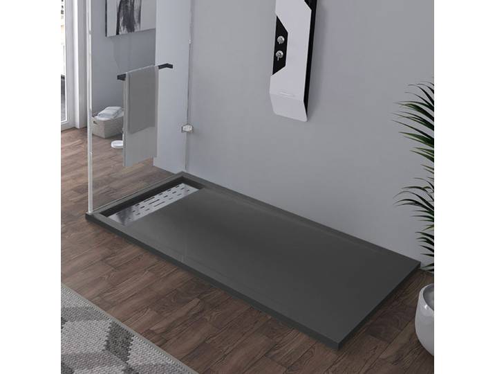 Receveur en gel coat ALICANTE Graphite 160x90cm