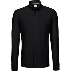 Hemd "NATURAL STRETCH" 130 langarm Regular - XS - schwarz