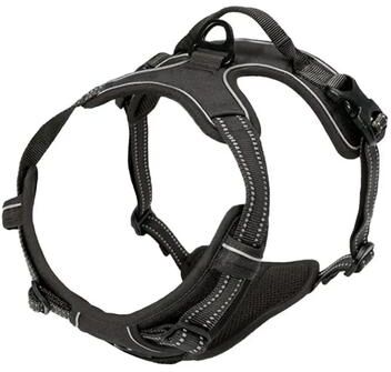 PetsAreLife Reflective No Pull Dog Harness, Front Clip For Large Dogs, Heavy Duty, Easy Control Handle black m