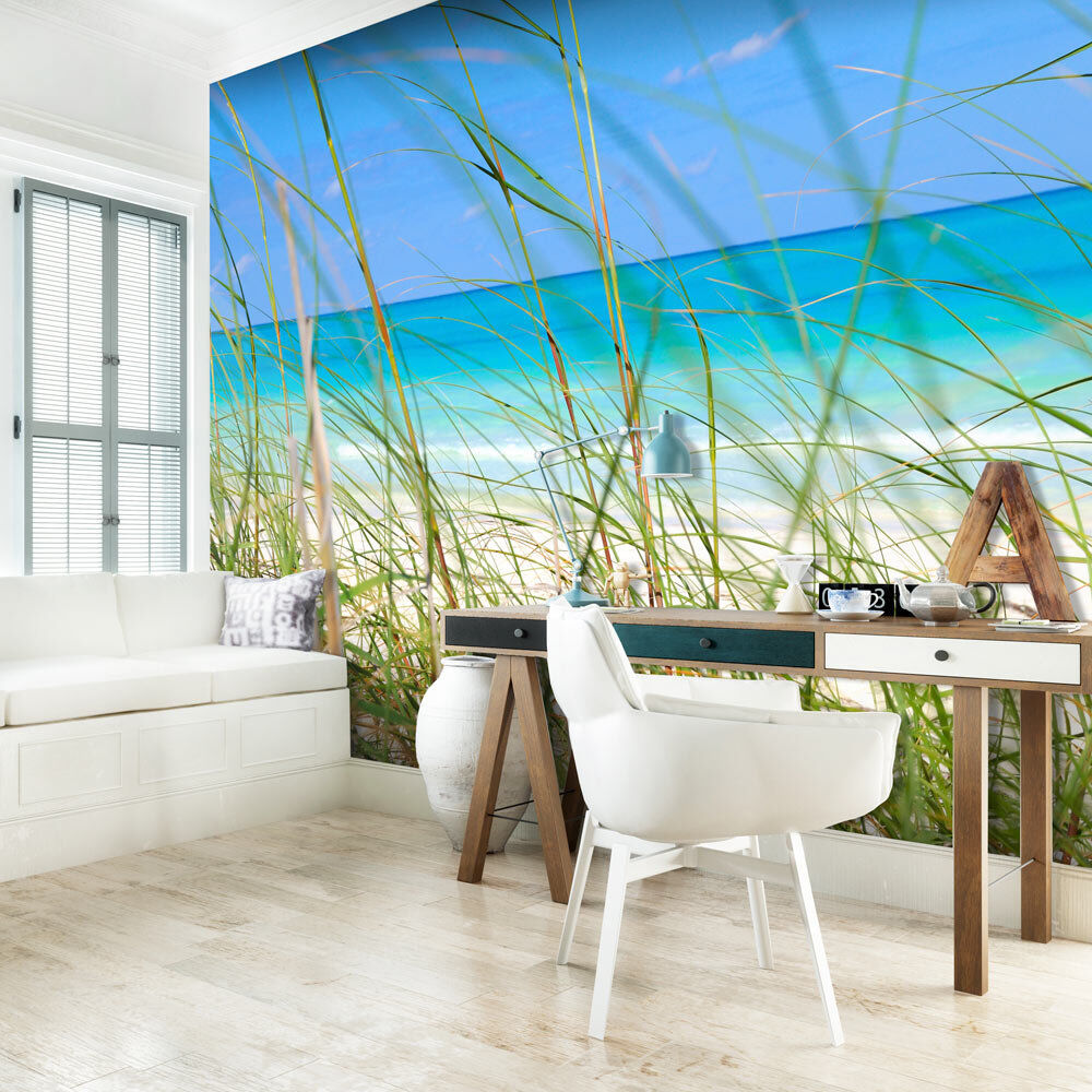 East Urban Home Tropical Journey 2.7m x 450cm Wallpaper White;Green;Blue 350 cm x 270 cm