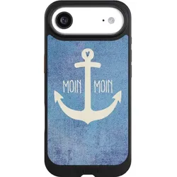 Nivocase Hülle für Apple iPhone Air Handyhülle NIVOcore Case Schwarz Anker Blau maritim (Apple iPhone Air), Smartphone Hülle, Blau, Schwarz