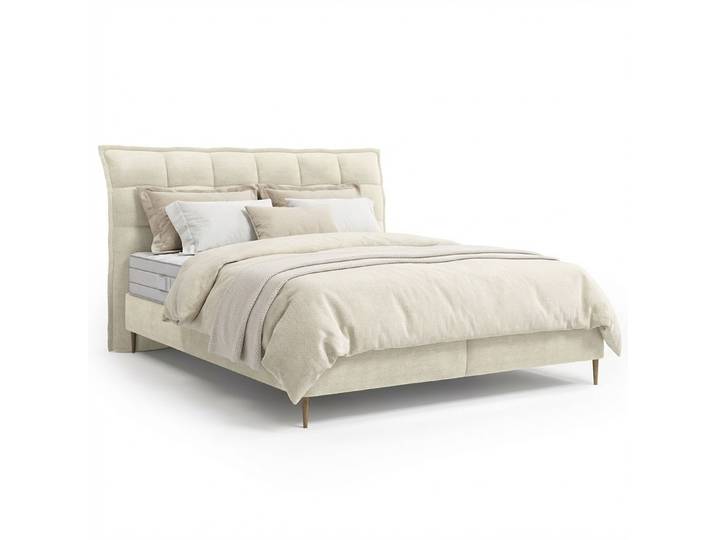 Boxspringbett 200 x 200cm Chenille Kiera Beige