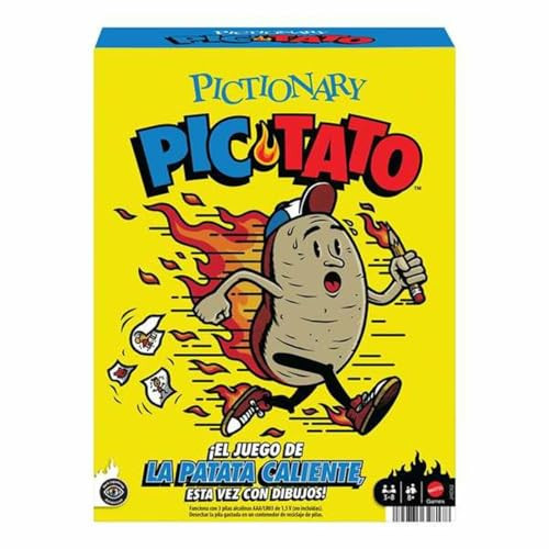 Mattel Games Pictionary Pic-Tato JHC62 Hot Aardappelspel voor kinderen en volwassenen