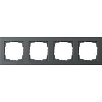 Abdeckrahmen vierfach E2 System 55 Typ 021423 Kunststoff Thermoplast IP20 anthrazit, Retail