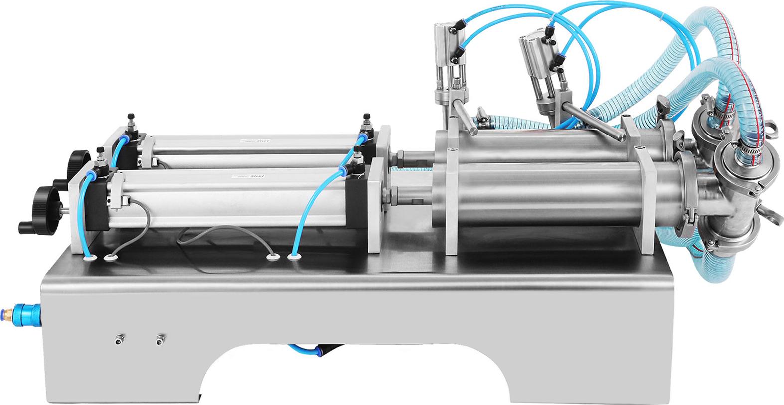 SucceBuy 100-1000 ml pneumatische Flüssigkeitsabfüllmaschine mit Doppeldüsen, Flaschenfüller für Saft und Flüssigkeit