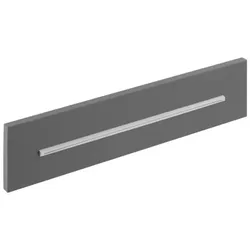 Herzbach Deep Grey Schwall-Wandauslauf 23.696000.1.06 346x80mm, für Unterputz-Montage, grau matt
