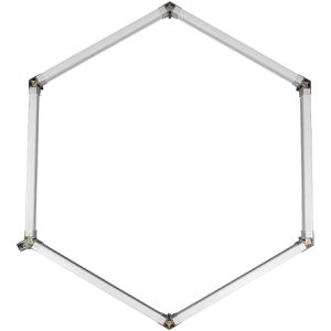 Luxula Deckenleuchte LX300330 Hexagon, weiß, LED, Ø 44 cm, 5x 8 Watt / 4400 Lumen, tageslichtweiß