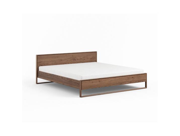 Linea Natura Bett, Eiche dunkel, Holz, Eiche, massiv, 140x200 cm, für Elektrolattenrost geeignet, in verschiedenen Holzarten erhältlich, Größen Lattenrost geeignet, Schlafzimmer, Betten, Einzelbetten