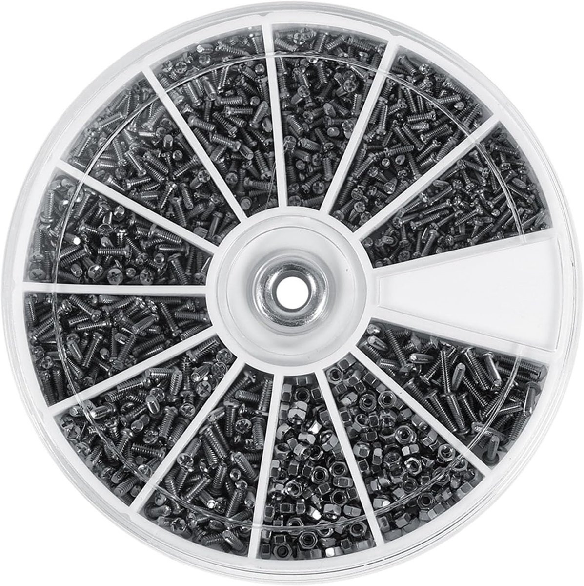 Zelftappendende Schroevenset M1-M1.6, 600 stuks, assortiment met kleine schroeven en moeren