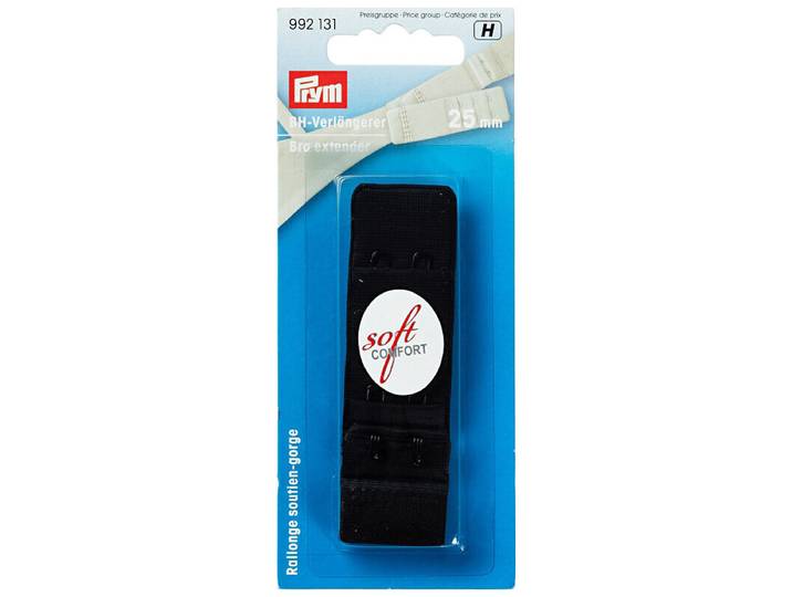 Prym BH-Verlängerer zum Einhaken schwarz 25 mm 3 x 2 Haken