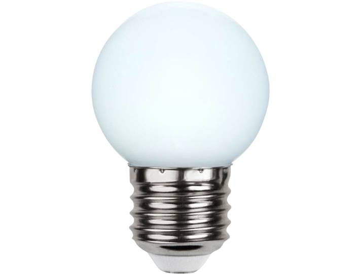 Schönenberger Leuchtmittel Bulb Outdoor Glas E27 T 4.5 cm 1.2 W - Farbe: weiss - LED - Lichtfarbe: Kaltes Tageslichtweiss- LED Leuchtmittel