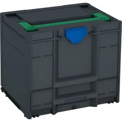 Tanos systainer3 Combi M 337 anthrazit (RAL 7016), Verschluss signalblau (HKS 43 K), Griff signalgrün (HKS 54 K) - 83550048.10