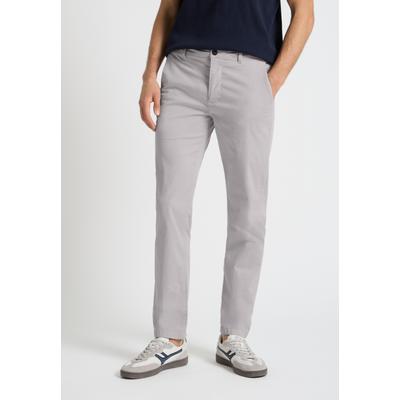 Chinohose STREET ONE MEN, Herren, Gr. 30, Länge 32, grau (gentle grau), Web, 98% Baumwolle, 2% Elasthan, unifarben, regular fit lang, Hosen Chinohose, Middle Waist