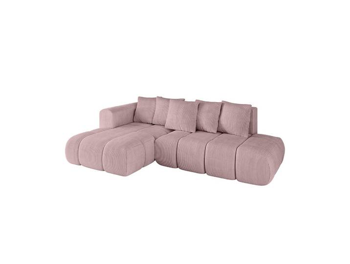 ECKSOFA Ottomane Links CLOUD-L-v1 280x185x90 Rosa Cord