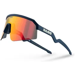 Naos, Unisex, Sportbrille, Ziris - Regular - Matte Blue / Black Red (Black Red, Matte Blue), Blau, Rot, Schwarz