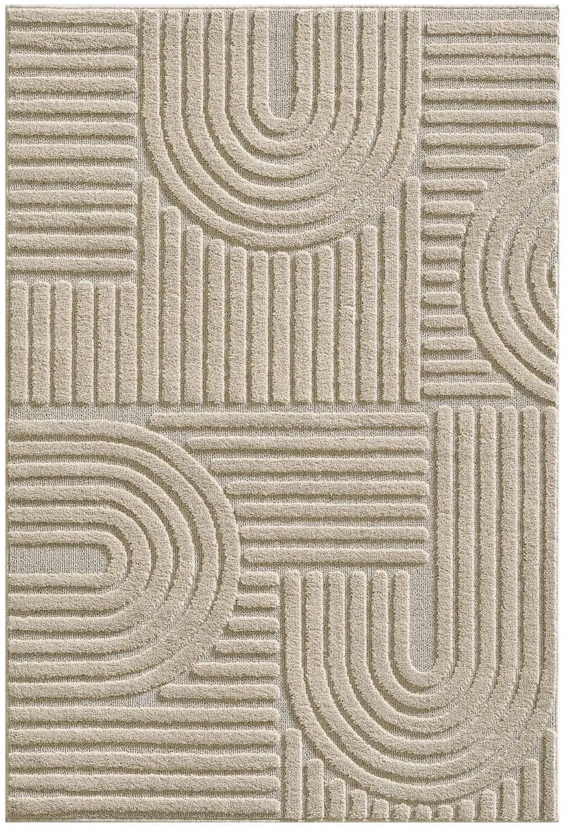 Japandi Vloerkleed Scandinavisch Geometrisch Beige Polypropyleen 200 x 290 cm
