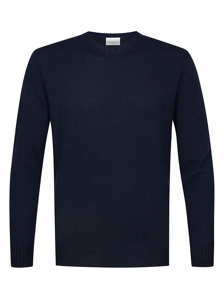 PROFUOMO Wollpullover in Dunkelblau - XXL