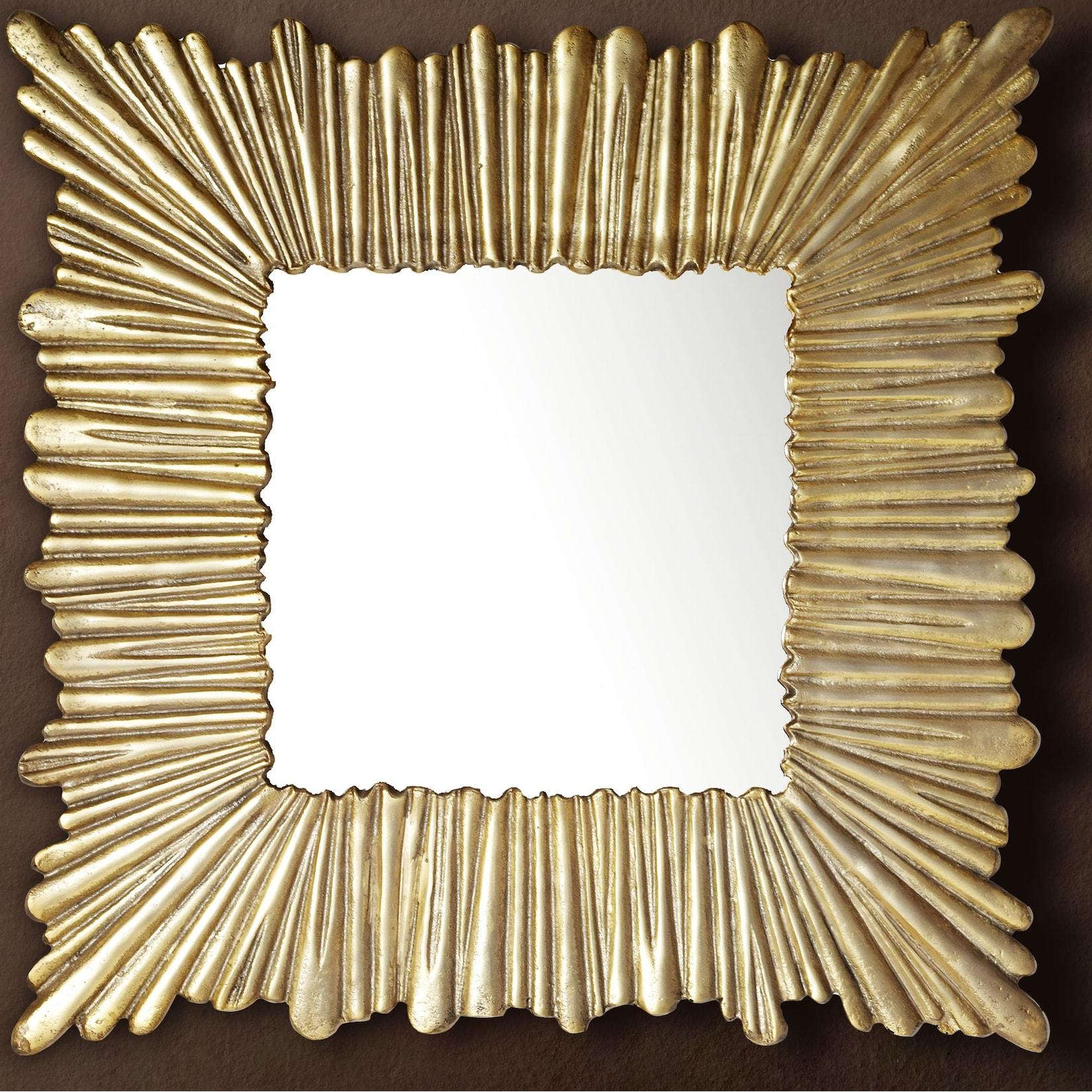 Wandspiegel Quadrat Metall Gold 75x75 cm Moderner Rahmen