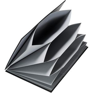 Veloflex Fächermappe 4446781, A4, schwarz, aus Karton, Rücken dehnbar, 6 Fächer