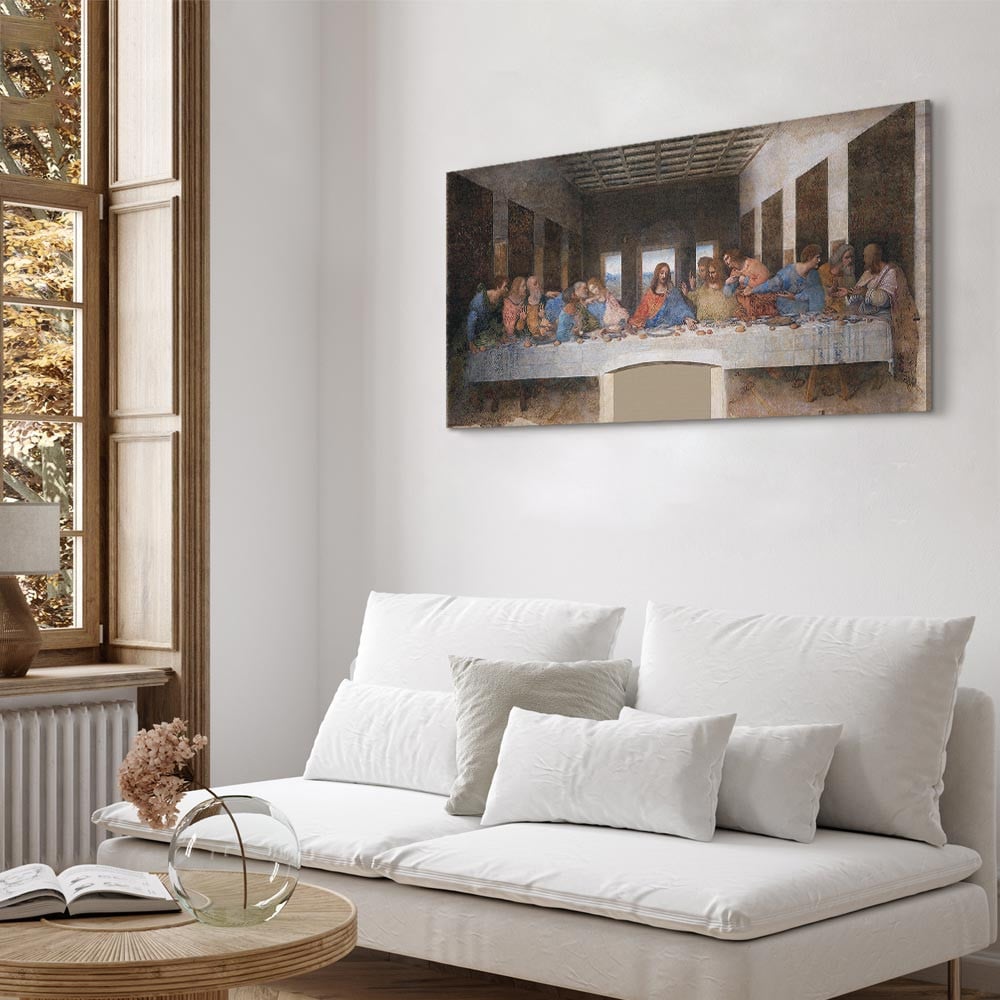 home24 Canvas afbeelding Last Supper multicolor bruin B: 120 cm, H: 60 cm