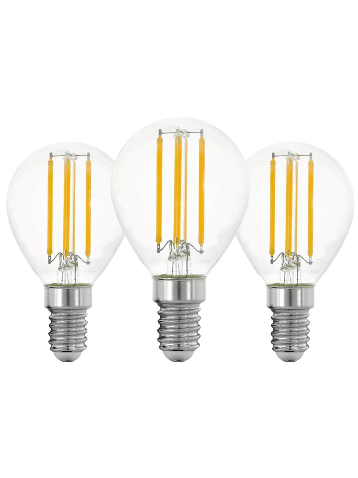 EGLO LED-Lampe P45 Mini ball 7W/827 806 lumen clear 3-pack E14