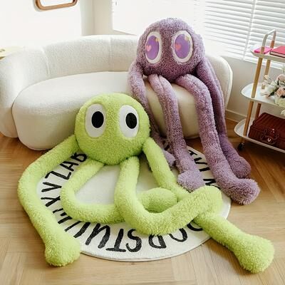 Perfect Picks Market Cuddly Long Legged Octopus Plush Toy, Stuffed Animal For Kids & Adults, Perfect Sofa Home Decor Gift purple s