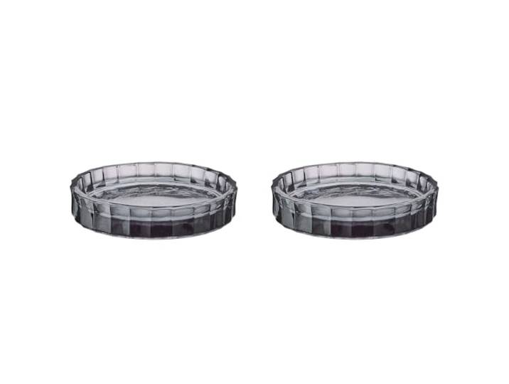 BUTLERS 2er Set Seifenschale ø 11 cm Glas - TOCIA - Anthrazit