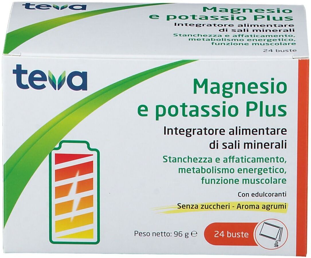 TEVA ITALIA Srl Teva, Magnesio Potassio Plus, 24 Bustine