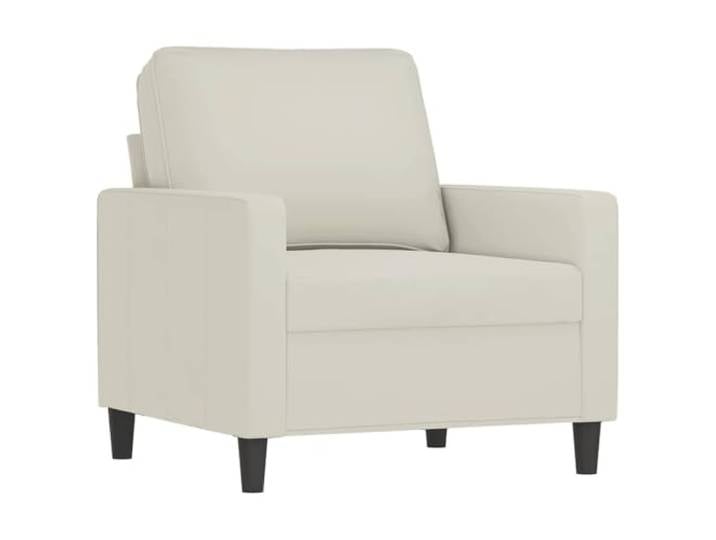 KTHLBRH Sofa-Set, 3-teilig, Samt, cremefarben, mit 6 Kissen Rahmen aus Sperrholz und Metall, Füllung aus Schaumstoff, 1 Sofa, 1 2-Sitzer-Sofa, 1 3-Sitzer-Sofa