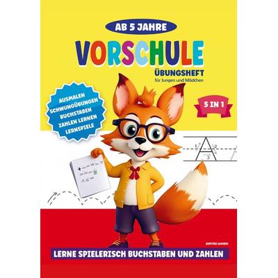 Vorschule Übungsheft ab 5 Jahre für Jungen und Mädchen, Taschenbuch von Jupiter Jansen, Bookmundo, 978-94-037-1362-5