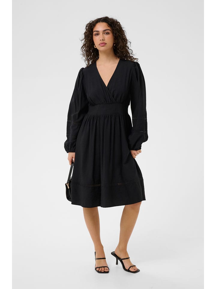 Kaffe Kleid in Schwarz - 34