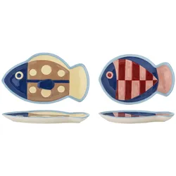 Bloomingville - Willy Plate - Multi - Stoneware, Teller, Mehrfarbig