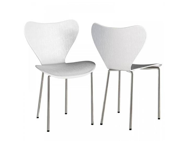KEDIA Lot de 2 Chaises de Salle à Manger Blanc 45.5x40x82.5cm Chaise de Cuisine à Dossier Chaises Scandinave Pour Salon Jardin
