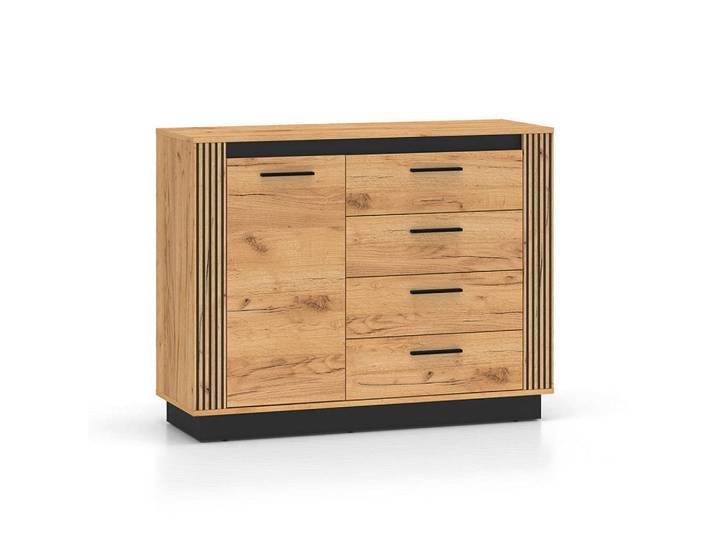 Petits-meubles Sideboard Solal Holz, Braun, Holzwerkstoff, 4 Schubladen, 115x90x40 cm, Kleinmöbel, Kommoden, Sideboards