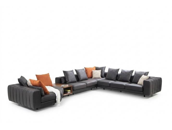 Xlmoebel Wohnlandschaft Grau Polstermöbel U-Form Stoffsofa mit hohem Sitzkomfort, Wohnlandschaft, Hergestellt in Europa