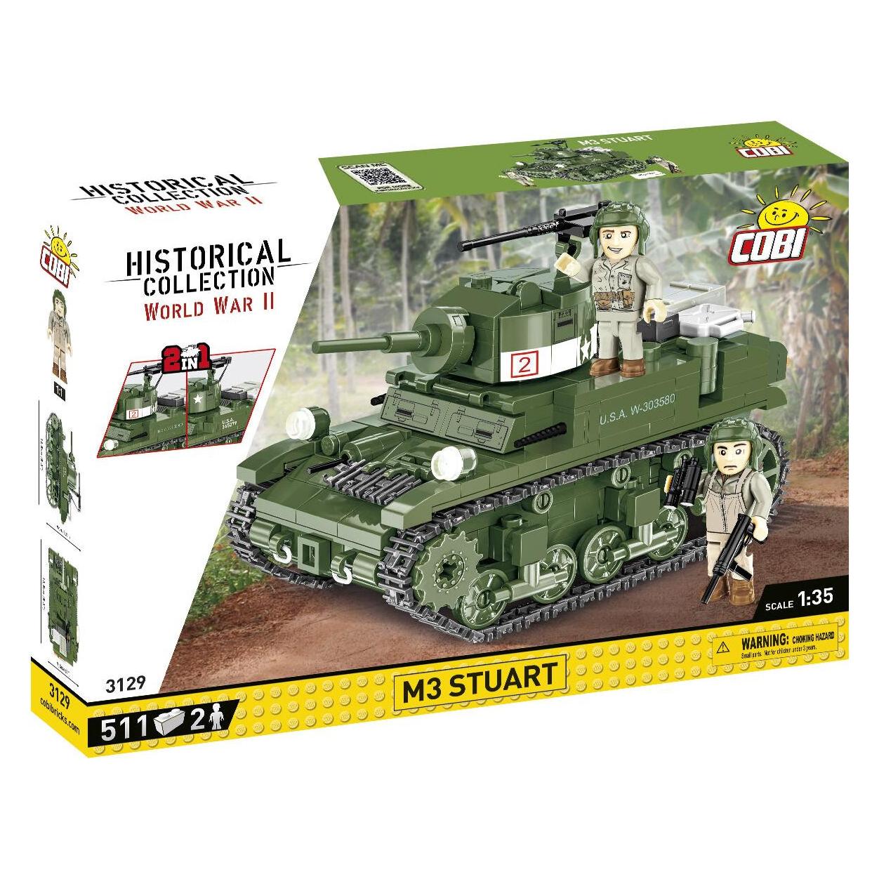 Cobi 511 PCS HC WWII 3129 M 3 STUART (COBI-3129)