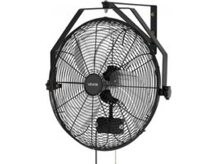 VEVOR Ventilateur Mural Industriel 45 cm, Ventilateur Mural Protection IP44 pour Atelier, Garage, Entrepôt et Salle de Sport, 3 Vitesses, Angle Réglable, Pales en Aluminium, Grille en Acier, Noir