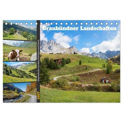 Graubündner Landschaften (Tischkalender 2027 DIN A5 quer), CALVENDO Monatskalender
