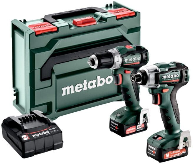 Kit d'outils sans fil Metabo Combo Set 2.7.3 12 V BL PowerMaxx BS 12 BL + PowerMaxx SSD 12 BL dans metaBOX 145 (685228000)
