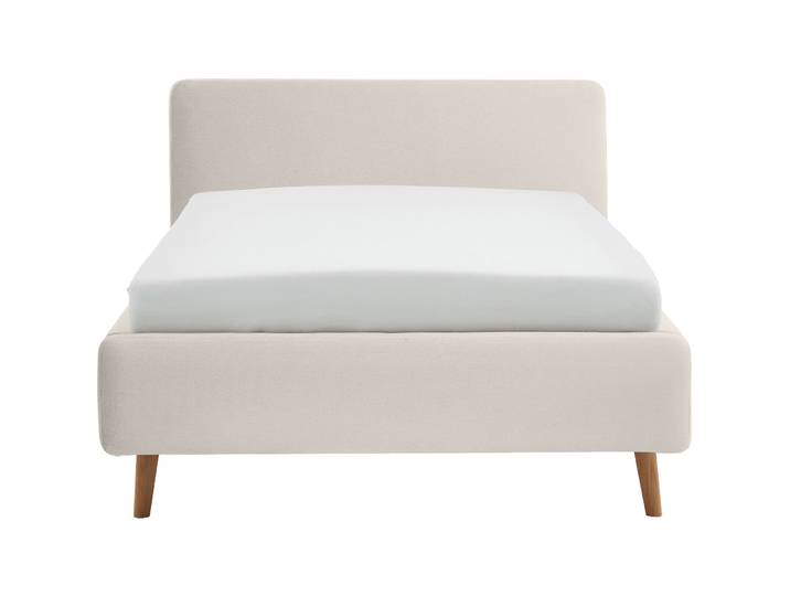 Bett Senja elfenbein Stoff 120 x 200 cm - Bett