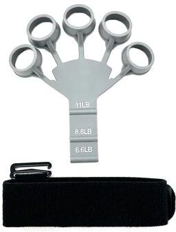Smart Shopping Spot Silicone Hand Grip Strengthener & Finger Exerciser Grip Trainer For Strength, Recovery & Fitness silver