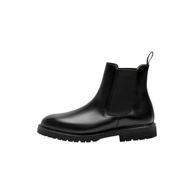 Chelseaboots HENRY STEVENS "Jones CB3", Herren, Gr. 45,5, Leder, schwarz, Boxcalf, Schuhe Chelseaboots