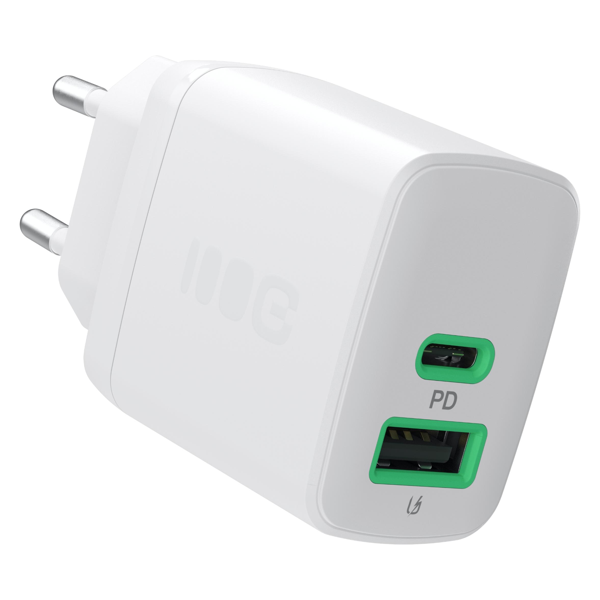 GreenCell Ladegerät Grüne Zelle Lādētājs PowerSource Duo30 30W Weiss (30 W, 2 Ports) (CHARB-GC-30AC-W)