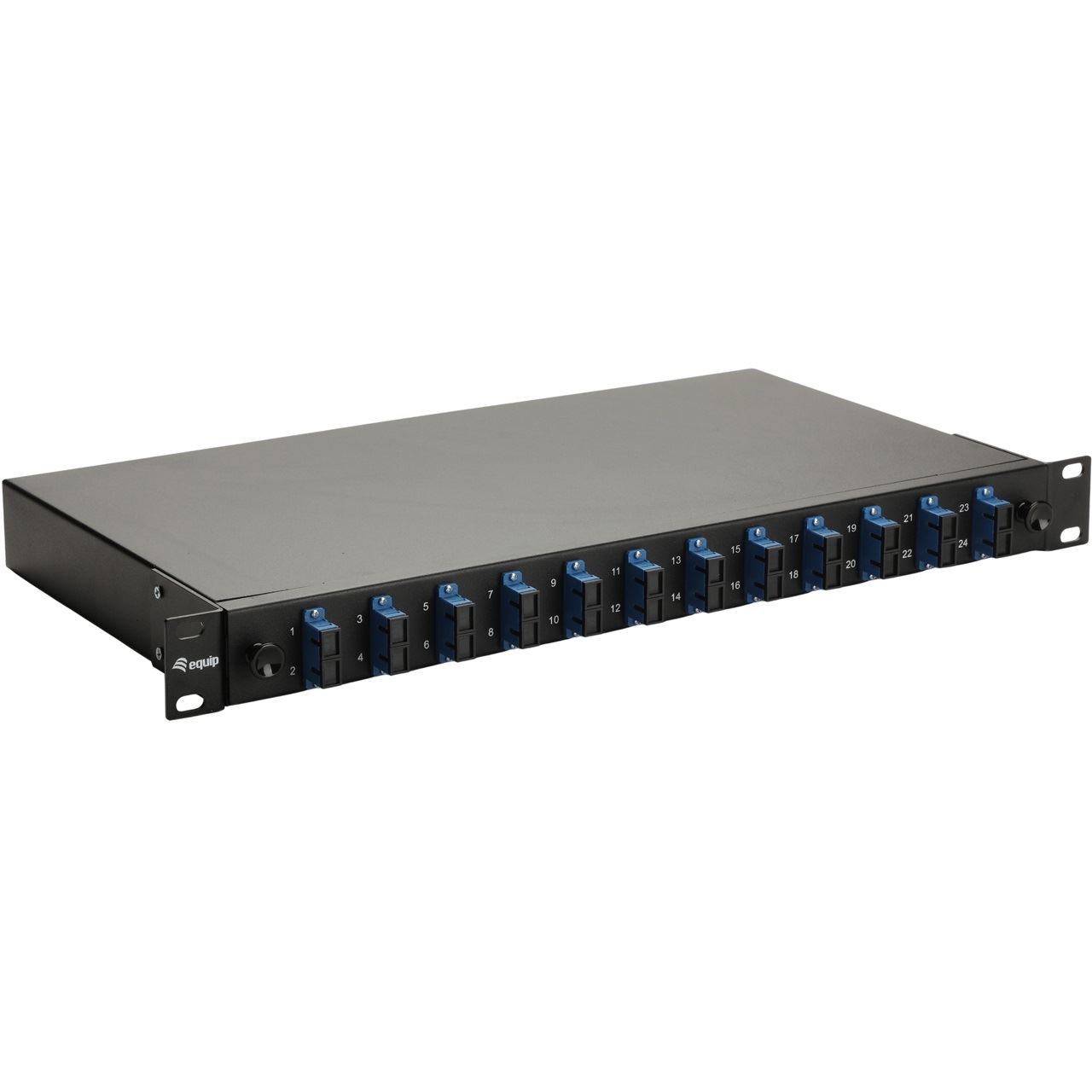 Equip LWL-Spleißkasten 12-Port SC-Duplex OS2 1U komplett sw